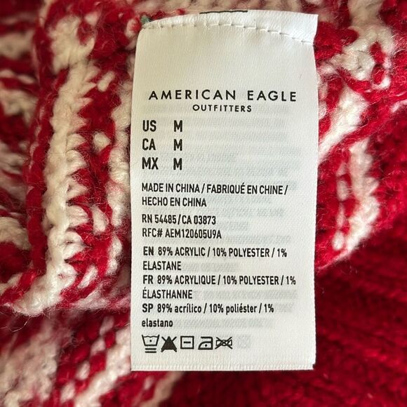 American Eagle Fairisle Sweater Christmas sz Medium NWT - Picture 7 of 10